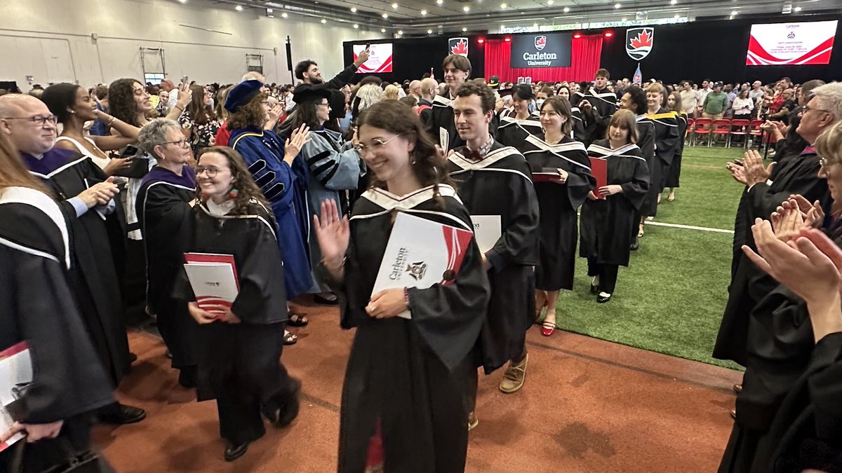 another convocation ceremony in the books at Carleton today. Students in the combined degree program of the bachelor of journalism and humanities had their graduation ceremony this afternoon.