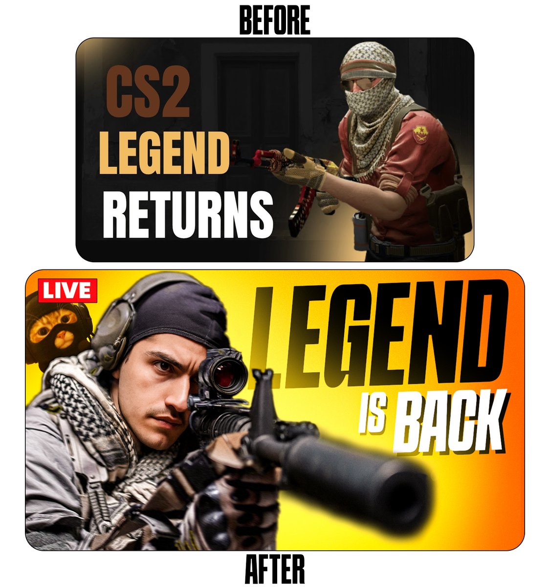 Just remade this thumbnail   

What do you think of the new look? 🔥 

Need a killer thumbnail that grabs attention? 
DM me