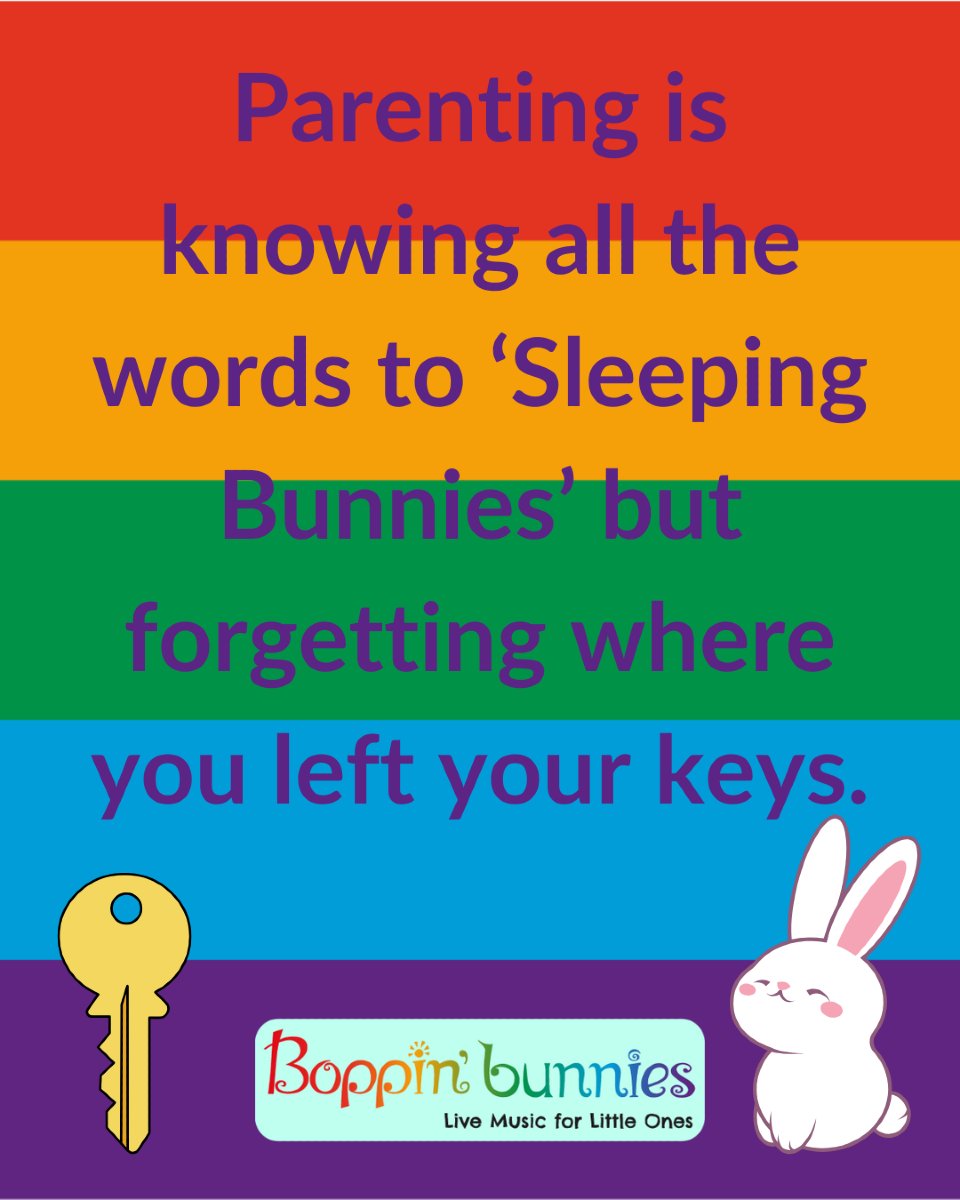Parenting is knowing all the words to ‘Sleeping Bunnies’ but forgetting where you left your keys. 🐰🔑😂

#FridayFunny #RealLifeSuperpowers #BoppinBrainFog