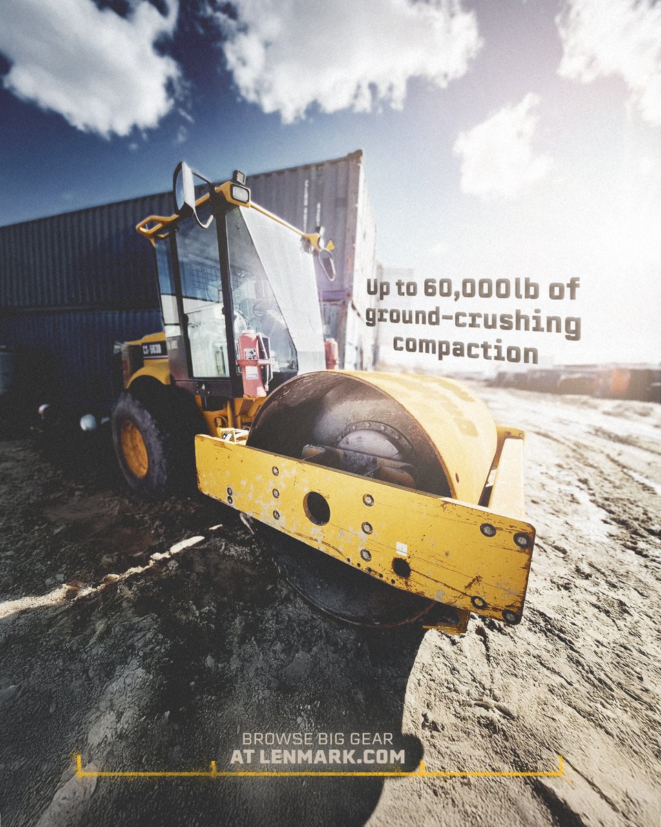 Lenmark Industries (@lenmark) on Twitter photo Crushing 60,000 lb of fill under a #Caterpillar steel drum 👊 What’s the toughest material you’ve ever rolled over?
Check out this CS-563D soil compactor on our Industrial Marketplace 👇🔗
hubs.la/Q03s5-jT0
#Lenmark #HeavyEquipment #Earthmoving #OperatorLife #JobsiteTalk Crushing 60,000 lb of fill under a #Caterpillar steel drum 👊 What’s the toughest material you’ve ever rolled over?
Check out this CS-563D soil compactor on our Industrial Marketplace 👇🔗
hubs.la/Q03s5-jT0
#Lenmark #HeavyEquipment #Earthmoving #OperatorLife #JobsiteTalk