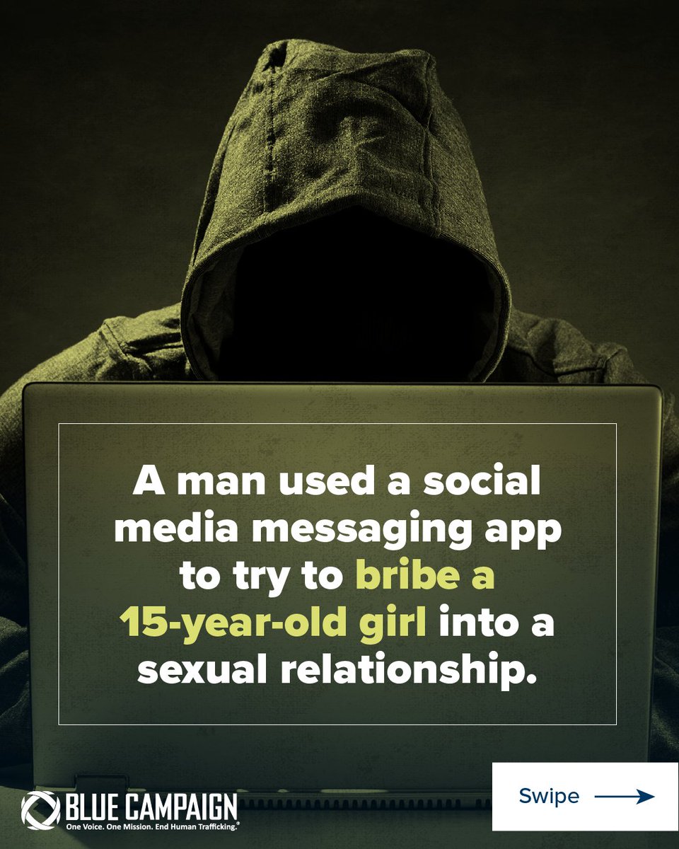 DHSBlueCampaign's tweet image. The work of @DHSgov and local law enforcement keeps your kids safe from traffickers. Learn how to spot the signs of youth exploitation online: go.dhs.gov/wnM.
#EndTrafficking #InternetSafetyMonth