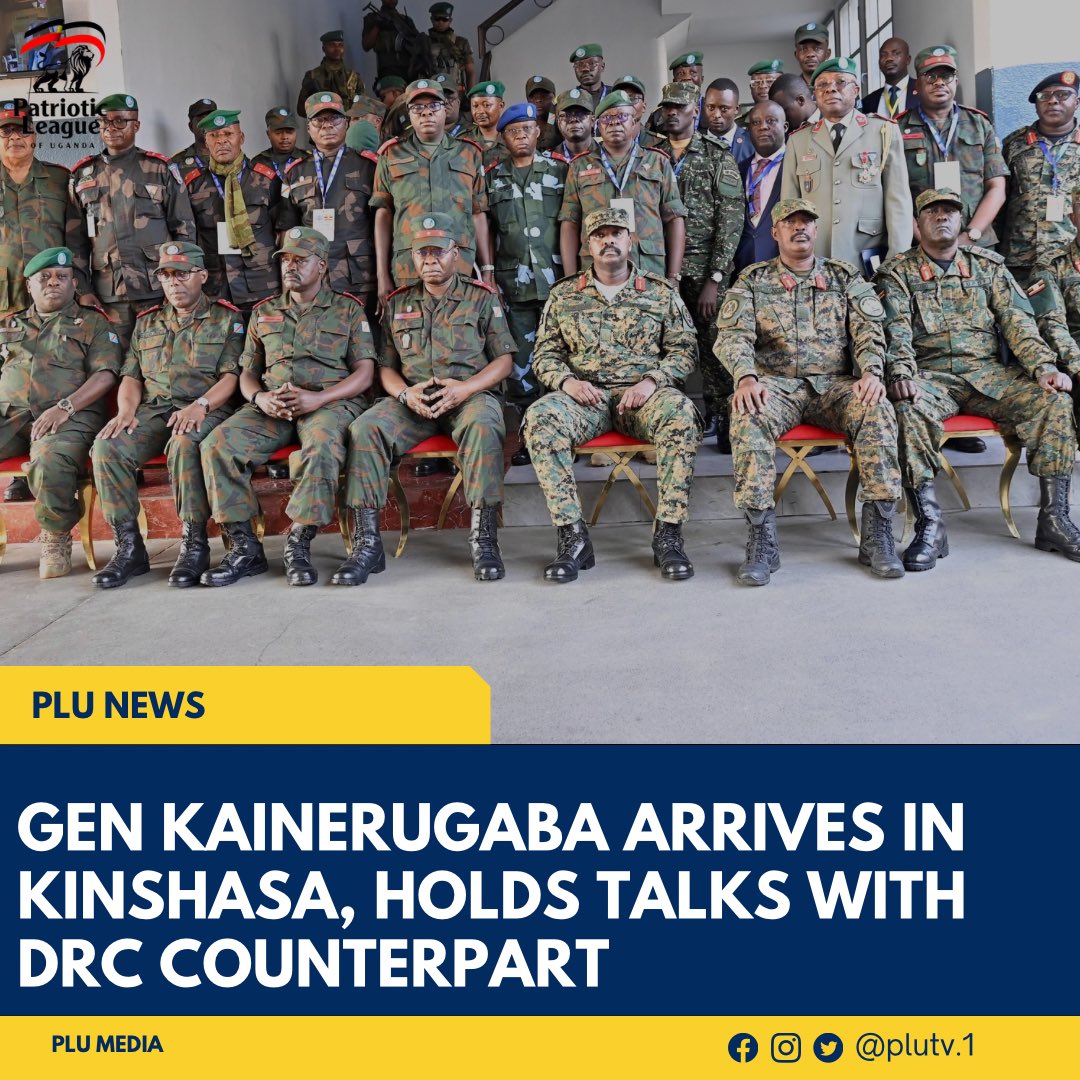 PATRIOTIC LEAGUE OF UGANDA (@plumedia1) on Twitter photo In Today's News bulletin;
The Chief of Defence Forces (CDF) of the Uganda People’s Defence Forces (UPDF), General Muhoozi Kainerugaba <a href="/mkainerugaba/">Muhoozi Kainerugaba</a> arrived in the Democratic Republic of Congo (DRC) capital, Kinshasa, this afternoon before holding a meeting with his counterpart, In Today's News bulletin;
The Chief of Defence Forces (CDF) of the Uganda People’s Defence Forces (UPDF), General Muhoozi Kainerugaba <a href="/mkainerugaba/">Muhoozi Kainerugaba</a> arrived in the Democratic Republic of Congo (DRC) capital, Kinshasa, this afternoon before holding a meeting with his counterpart,