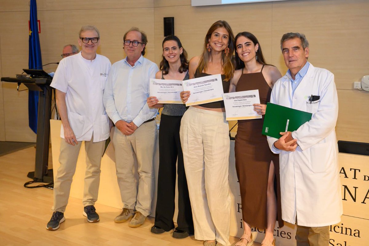 🎓Molt orgullosos de les nostres noves hematòlogues la Dra. Mar de Pablo, la Dra.Ares Guardia, i la Dra. Ines Zugasti. 🎉

Un plaer haver compartit aquests anys de residència amb vosaltres. Molta sort en el vostre futur laboral.

<a href="/hospitalclinic/">Hospital Clínic</a> 
#RESIDENTSClínic