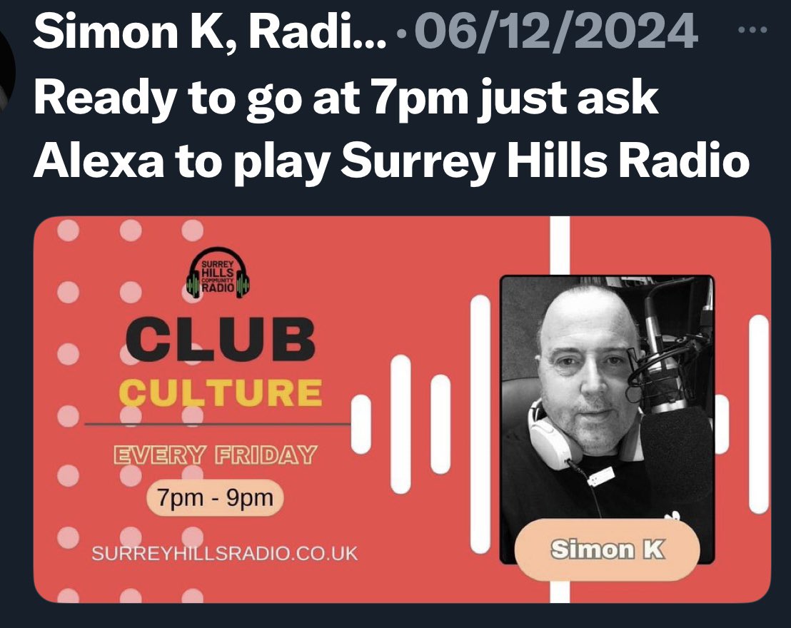 Let’s go Friday night vibes right now on <a href="/sryhilsradio/">Surrey Hills Community Radio</a>