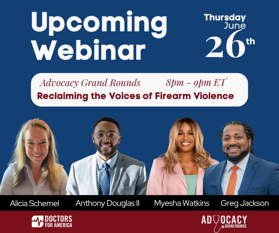 Learn how to effectively communicate with patients impacted by gun violence, improve standards of care, and address both the immediate and long-term health effects.

📅 Date: Thursday, June 26, 2025
🕗 Time: 8:00 – 9:00 PM ET
🔗 Register: ow.ly/ThCX50We6j4