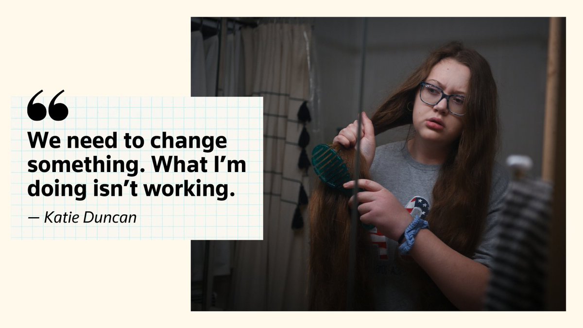 By age 15, Katie Duncan felt unhealthy and self-conscious from the excessive weight she carried, but couldn't tame the incessant food cravings caused by a tumor that had damaged part of her brain. Read what happened when she took weight-loss drug Wegovy ➡️ reut.rs/3HQjeH5