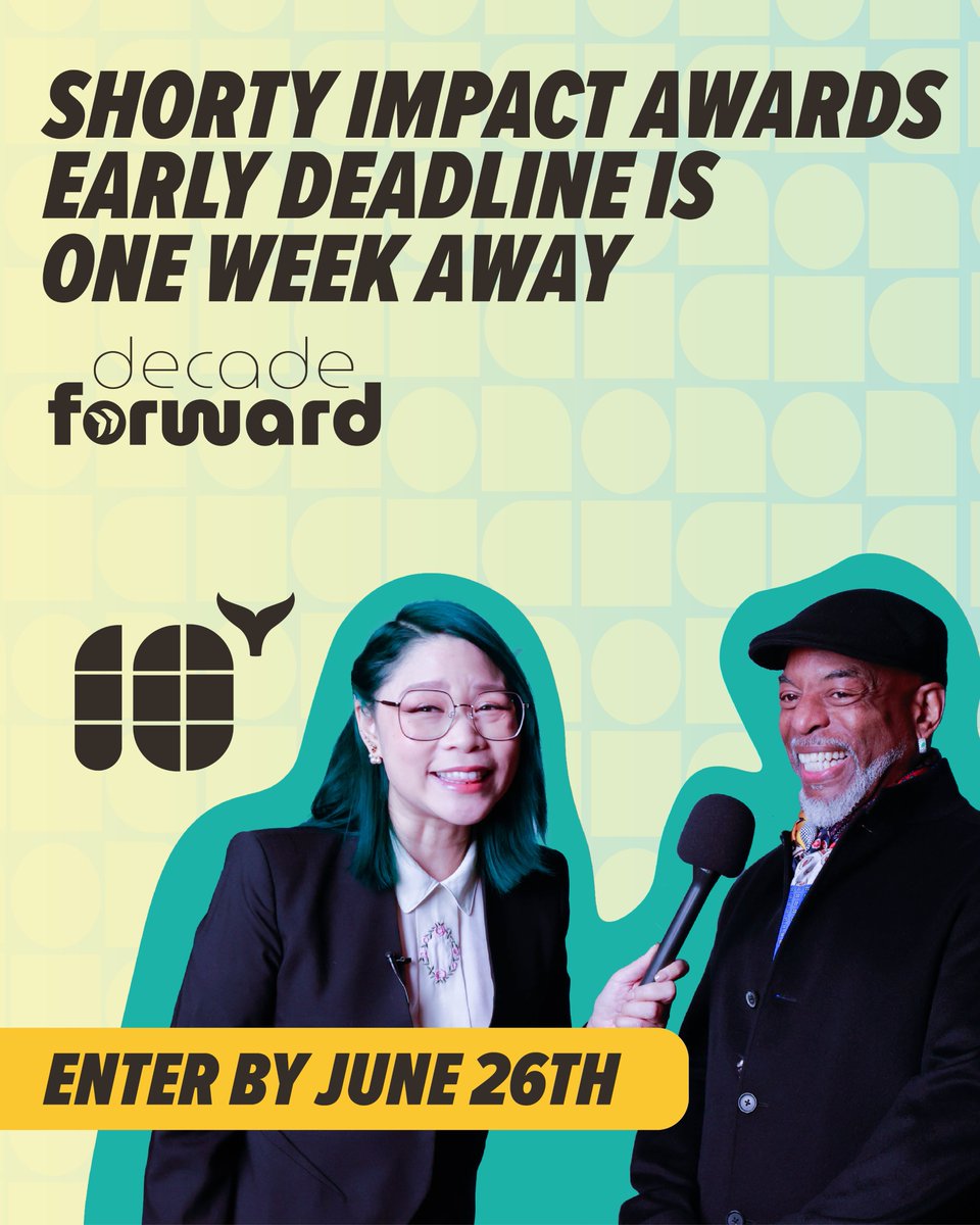 🚨 1 Week Left: Early Deadline Ends June 26

The early bird window for the 10th #ShortyImpact Awards is closing fast, and so is your chance to enter at the lowest rate of the season.

Why submit now?
→ Save on entry fees
→ Beat the last-minute crunch
→ Opportunity to have your