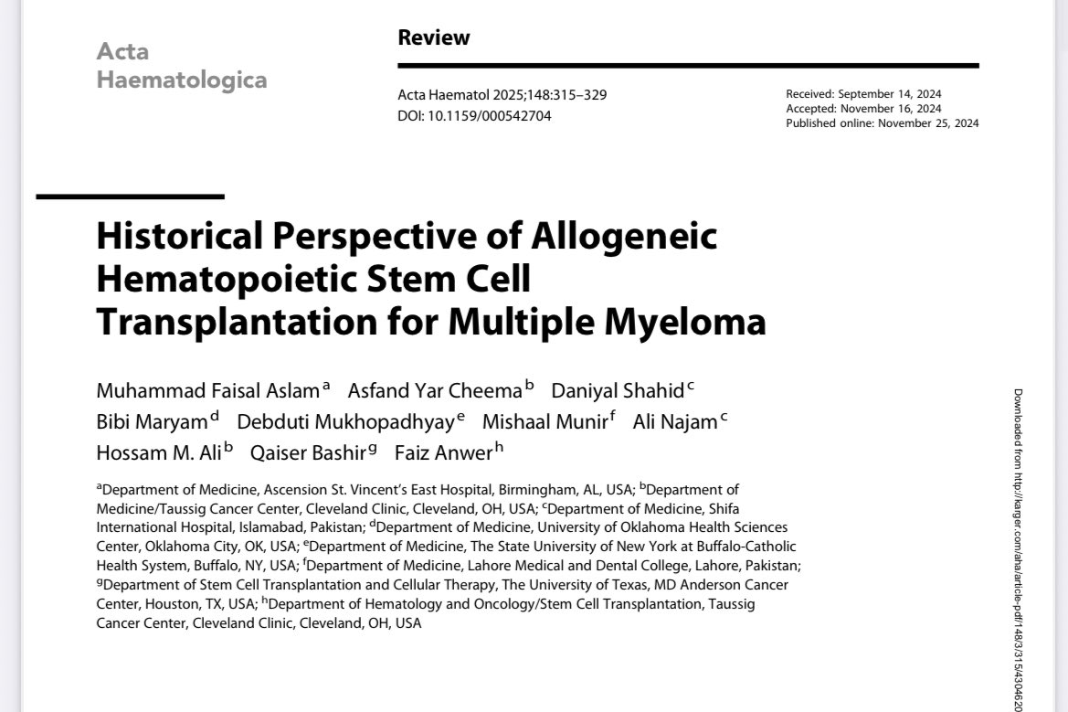 We have trials for Allo-CAR T in clinic, review of AlloSct in MM.  karger.com/aha/article-pd…