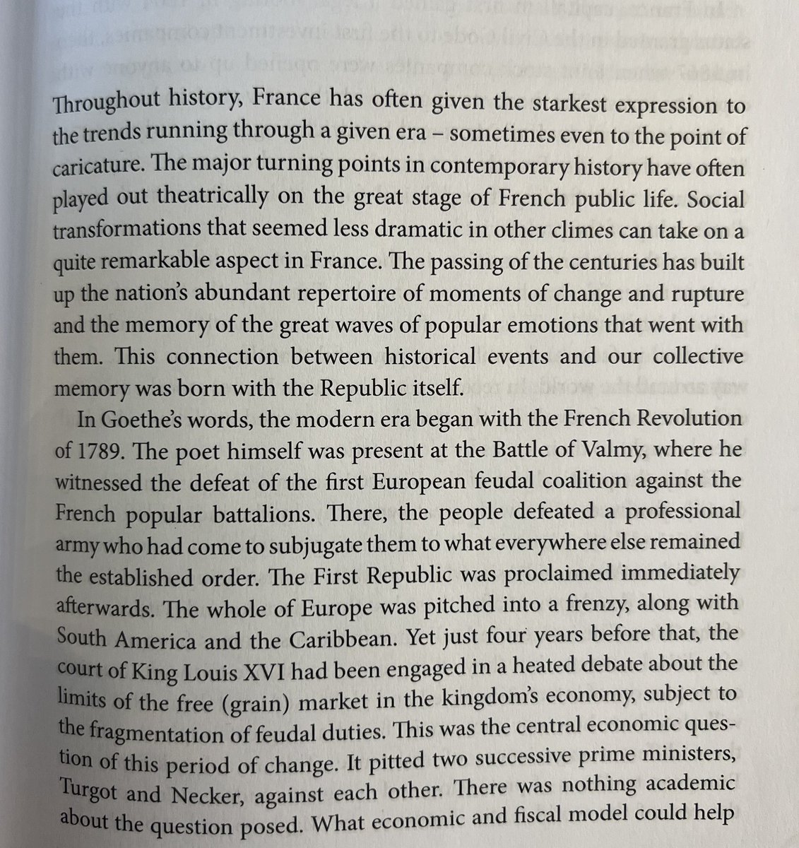 In one page of Melenchon’s book we find Goethe, Valmy, Turgot, Louis XVI and Necker. 

The French really are built different.