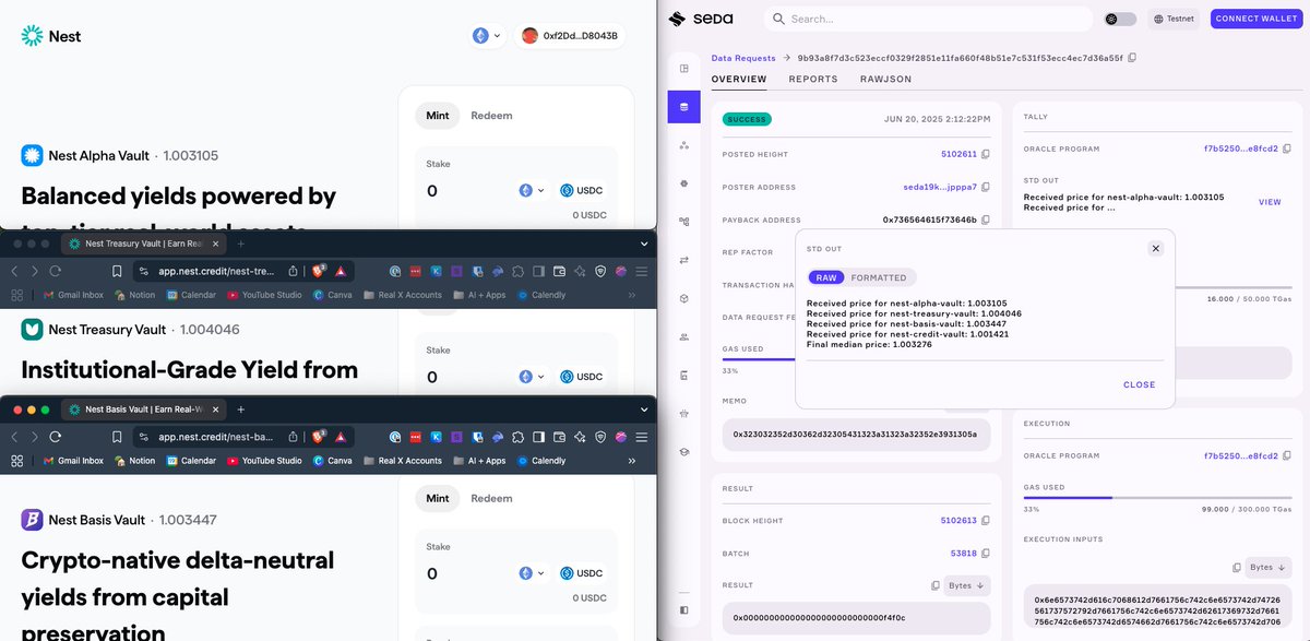 BenjaminLochlan | SEDA 👽 (Athletic Arc) (@bljuane) on Twitter photo 15 minute build to bring a basket of <a href="/NestCredit/">Nest</a> assets onchain including:
>Next Alpha Vault
>Next Basis Vault
>Nest Treasury Vault
>Next Credit Value
Scaling <a href="/plumenetwork/">Plume - RWAfi Chain</a> <a href="/superstatefunds/">Superstate</a> assets across +250 networks
Powered by $SEDA 15 minute build to bring a basket of <a href="/NestCredit/">Nest</a> assets onchain including:
>Next Alpha Vault
>Next Basis Vault
>Nest Treasury Vault
>Next Credit Value
Scaling <a href="/plumenetwork/">Plume - RWAfi Chain</a> <a href="/superstatefunds/">Superstate</a> assets across +250 networks
Powered by $SEDA