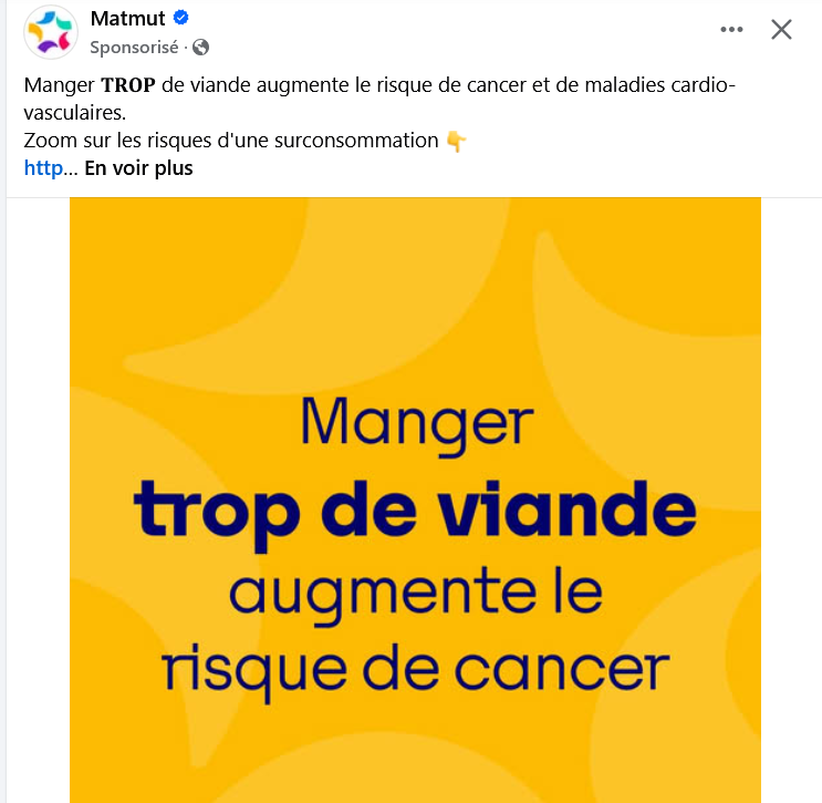 Eh <a href="/Matmut/">Matmut</a>  on peut parler de ça?
Vous n'avez pas confondu "viande" et "charcuterie" par hasard?