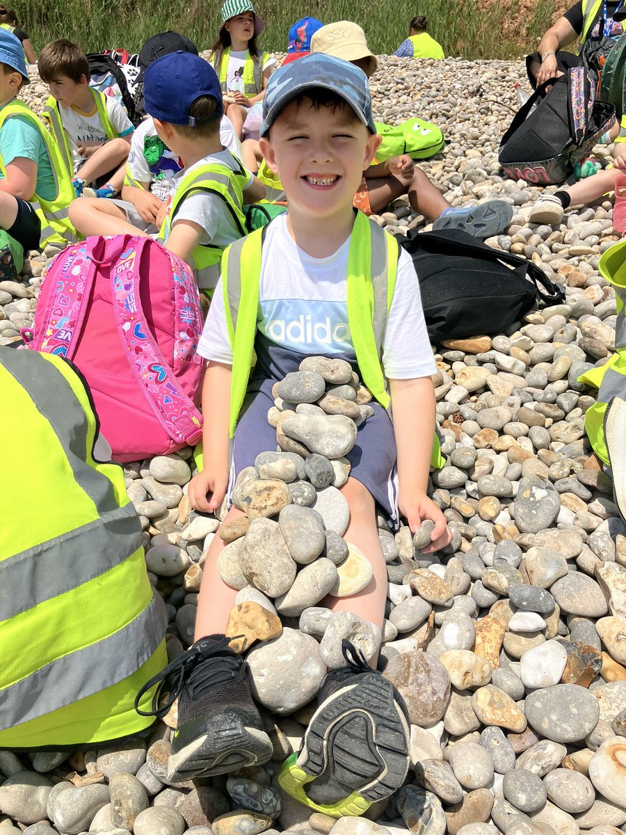 Year 1 finished our day out with some fun on the beach.