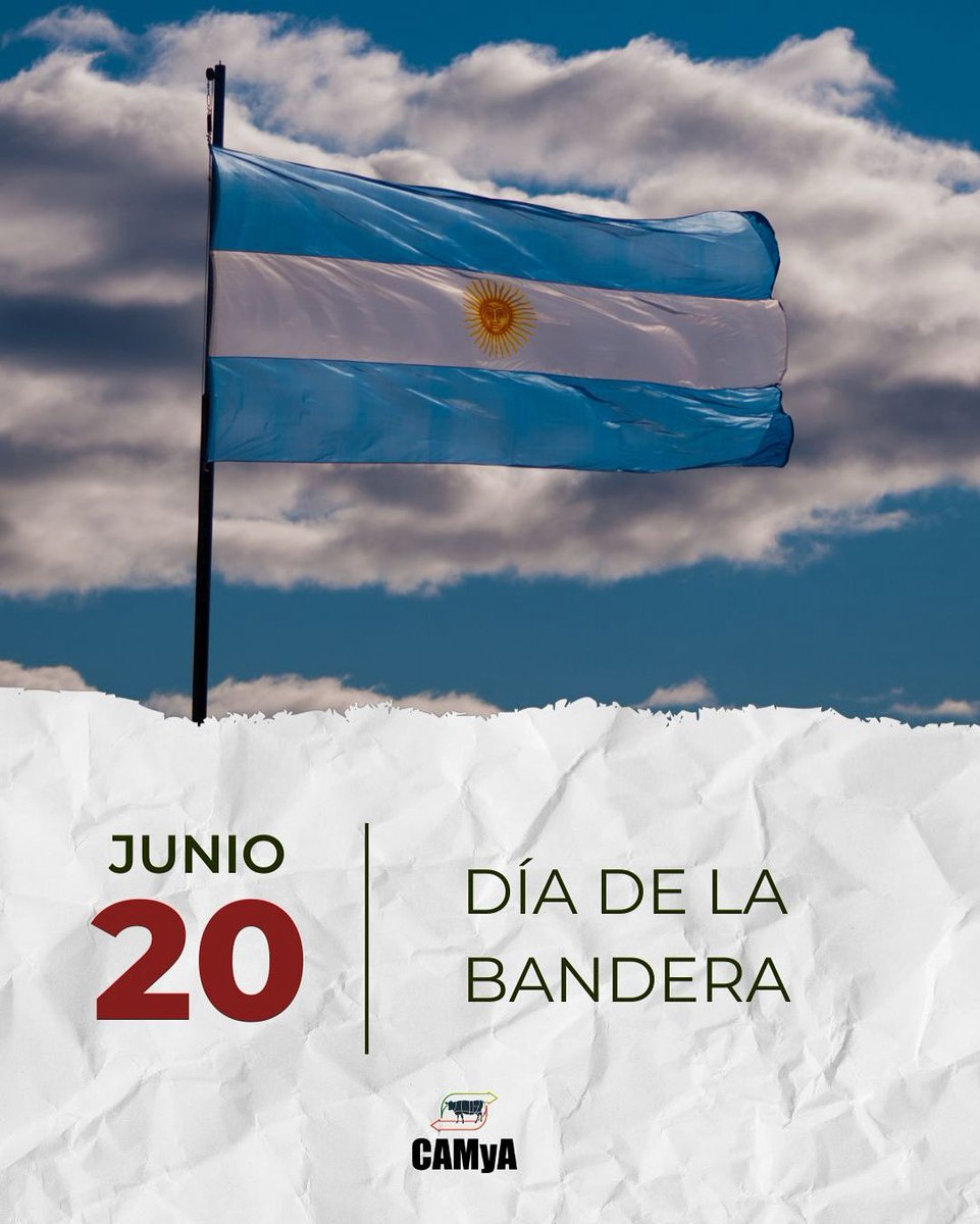 🇦🇷 FELIZ DÍA DE LA BANDERA

🗓️ Hoy celebramos el Día de la Bandera en homenaje a su creador, Manuel Belgrano, quien falleció el 20 de junio de 1820.

🩵 Nuestros colores, nuestra historia, nuestro orgullo. 

#DiaDeLaBandera #20DeJunio #ManuelBelgrano #BanderaArgentina