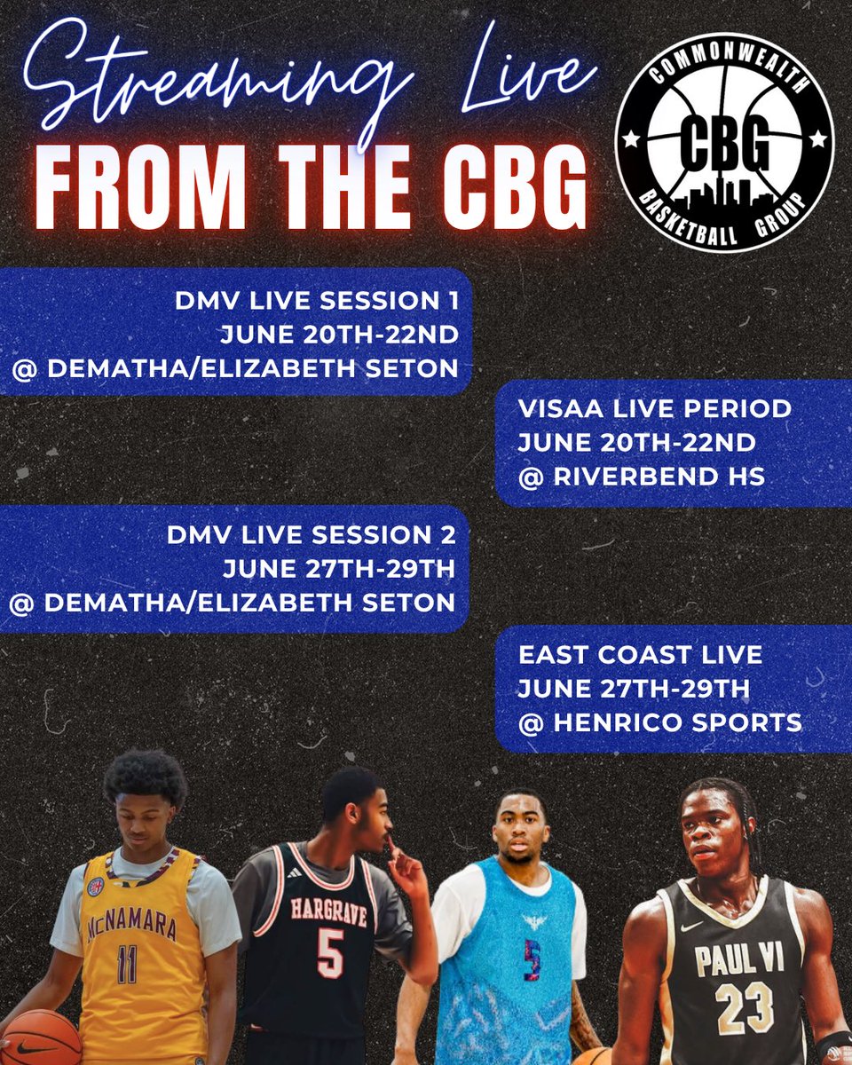 The Scholastic Live Period #LiveFromTheCBG

- 200+ Teams 
- 300+ Games 
- 1,000+ Prospects 

Catch all the action on the CBG Live Network!

🖥️ CBGLiveNetwork.com