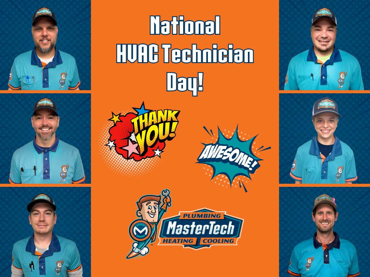 MasterTechMidMo's tweet photo. As the summer heat kicks in, keeping your home cool and comfortable becomes a top priority. At MasterTech, our HVAC technicians are the unsung heroes behind the comfort. Today is National HVAC Tech Day, and we wanted to tell our HVAC team... "Thank You!" You're the best! https://t.co/fNCPLod3TF