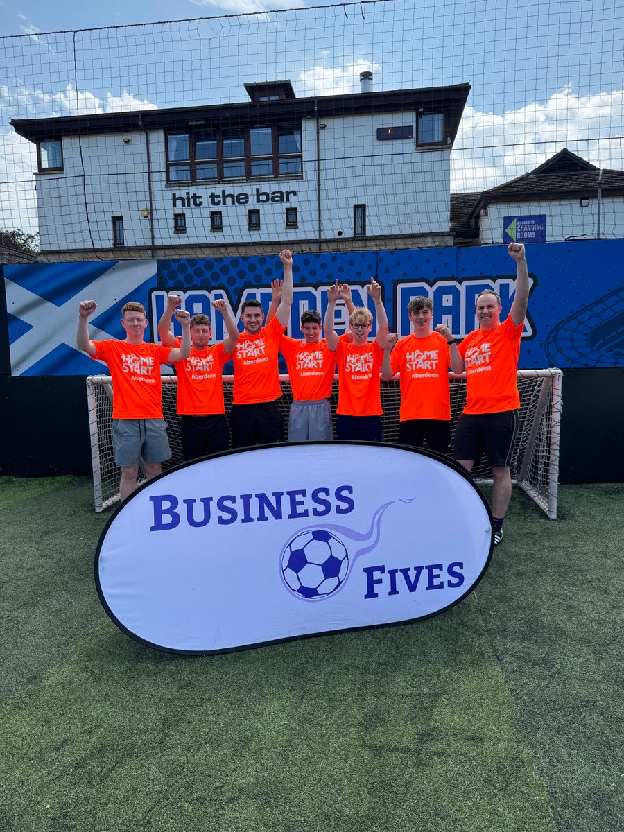 All  the best to <a href="/RydenNews/">Ryden News</a>! 

They’ve raised £300 for <a href="/homestartabdn/">Home-Start Aberdeen</a> and are all set for today’s #Biz5s action in #Aberdeen! ⚽👏