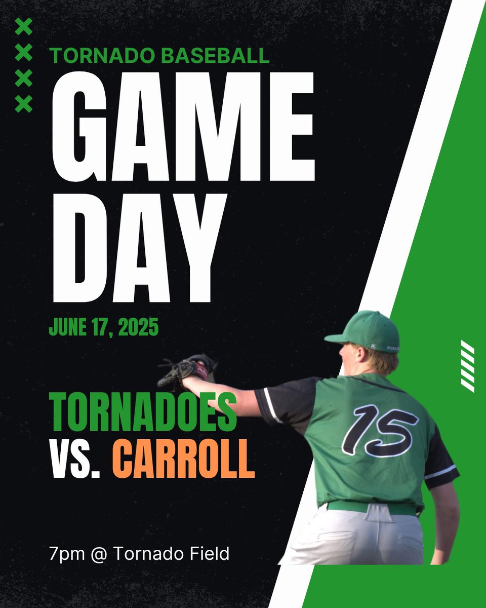 SL Tornado Baseball (@slcsdbaseball) on Twitter photo Make up game with Carroll this afternoon at Tornado Field! #GoBigGreen
10am: JVR vs. ELC
12pm: Varsity vs. Carroll Make up game with Carroll this afternoon at Tornado Field! #GoBigGreen
10am: JVR vs. ELC
12pm: Varsity vs. Carroll