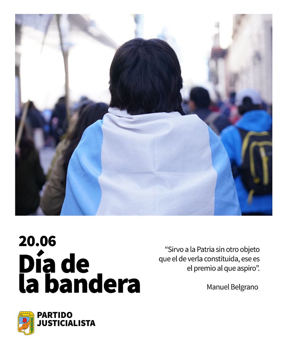 Viva la Patria.
#DíaDeLaBandera 🇦🇷