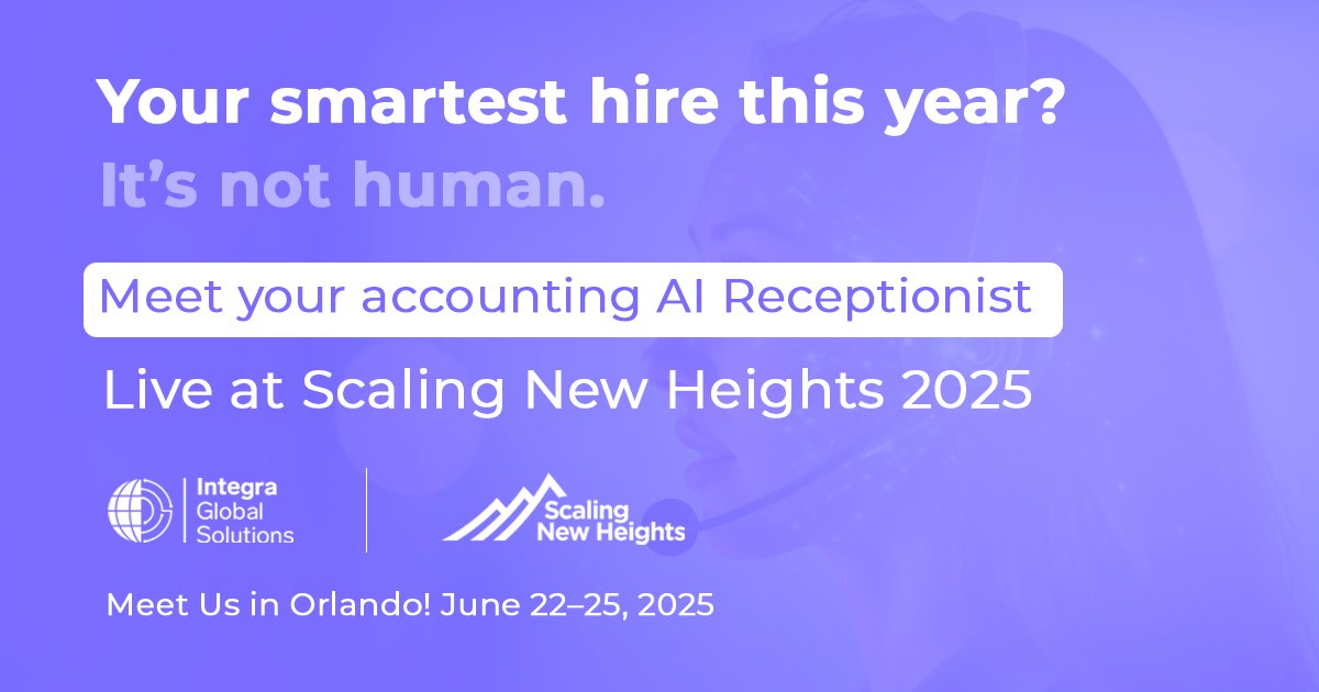 integra_tweet's tweet image. Keep client calls flowing 24/7 with our AI Receptionist! 👋 
Book, greet, message—just like a real receptionist. Only $38/mo. See it at Scaling New Heights 2025! woodard.com/scaling-new-he…
.
.
#AIAnsweringService #IntegraGlobalSolutions #IntegraBalanceAI #AccountingAI #BookkeepingAI