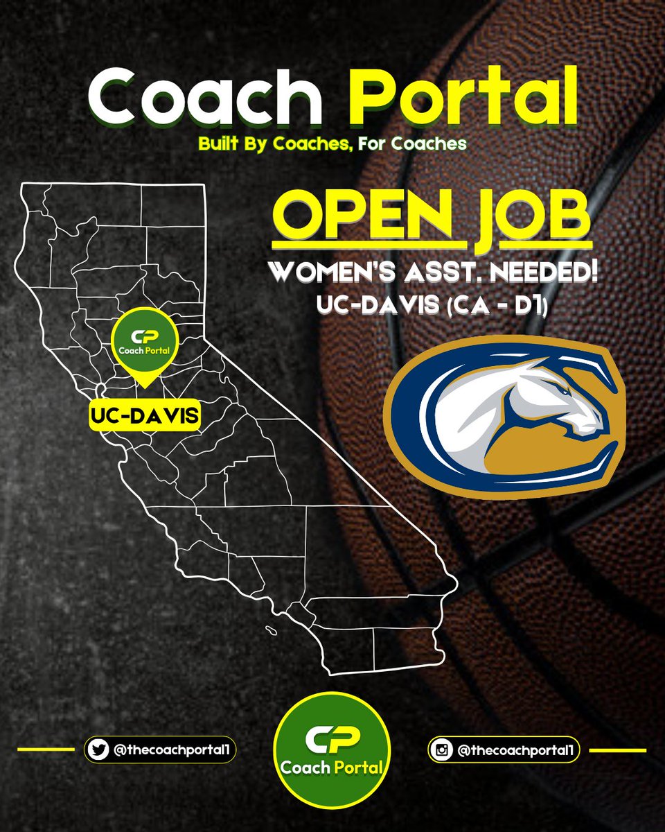 Coach Portal (@thecoachportal1) on Twitter photo 🔵UC-Davis (CA - D1) is looking for a full-time, Women's Basketball Assistant Coach. Can expect to assist Head Coach <a href="/CoachJenGross/">Coach Jennifer Gross</a> with all aspects of the program. Related playing/coaching experience required.
🔗If interested, apply via the link.
careerspub.universityofcalifornia.edu/psc/ucdavis/EM… 🔵UC-Davis (CA - D1) is looking for a full-time, Women's Basketball Assistant Coach. Can expect to assist Head Coach <a href="/CoachJenGross/">Coach Jennifer Gross</a> with all aspects of the program. Related playing/coaching experience required.
🔗If interested, apply via the link.
careerspub.universityofcalifornia.edu/psc/ucdavis/EM…