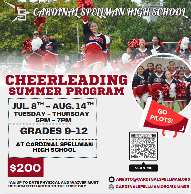 Our Summer Cheer Program is the perfect opportunity to learn and practice cheerleading fundamentals, build strength and flexibility, and train with experienced coaches. ✨ Come fly high with the Spellman Cheer Team this summer! Click here to register: lnkd.in/eFuPyfyz