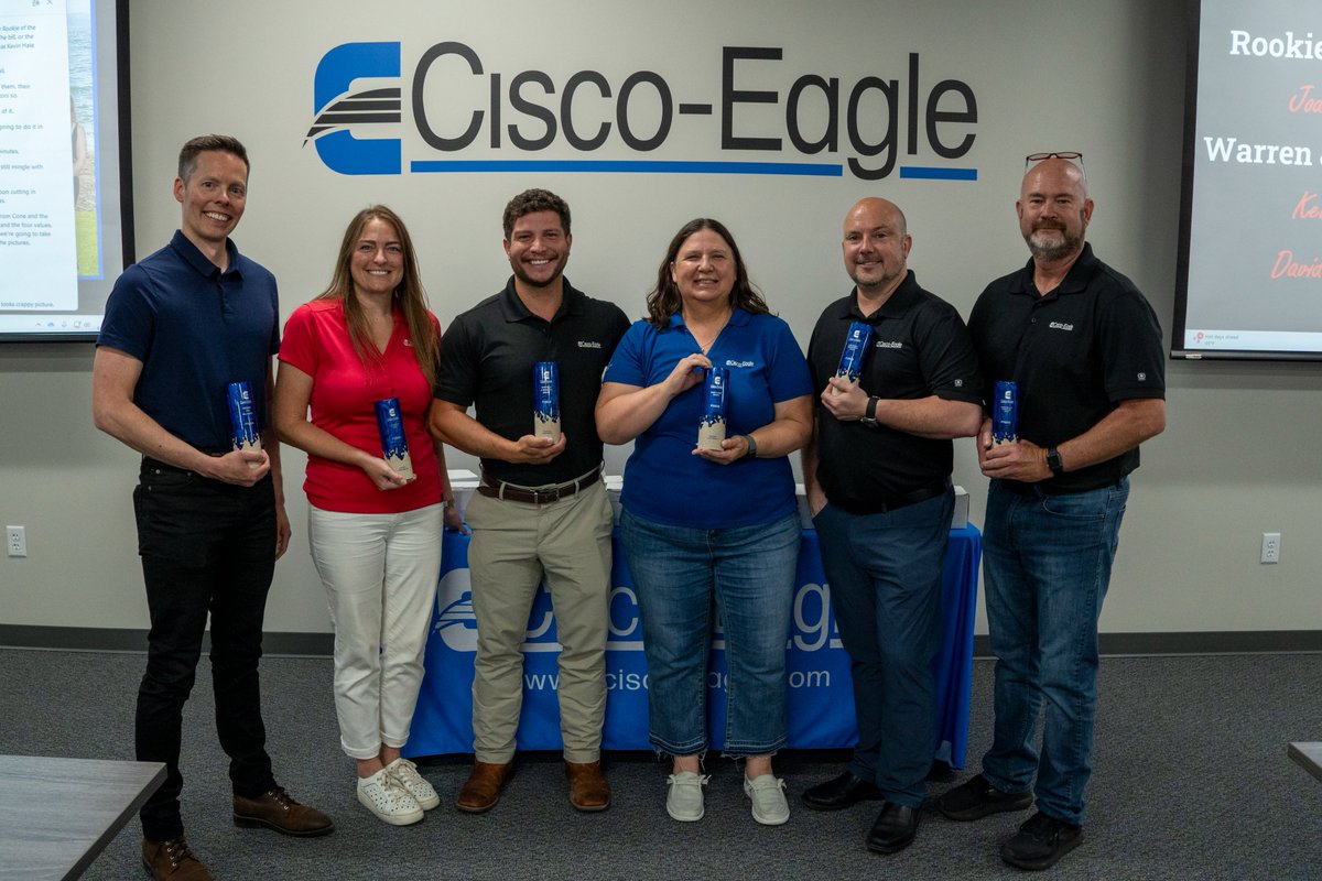 Cisco-Eagle, Inc. (@ciscoeagle) on Twitter photo Honoring the employee-owners who live our values!
At our Grand Opening, we presented the first-ever Cisco-Eagle Core Value Awards: Honoring the employee-owners who live our values!
At our Grand Opening, we presented the first-ever Cisco-Eagle Core Value Awards: