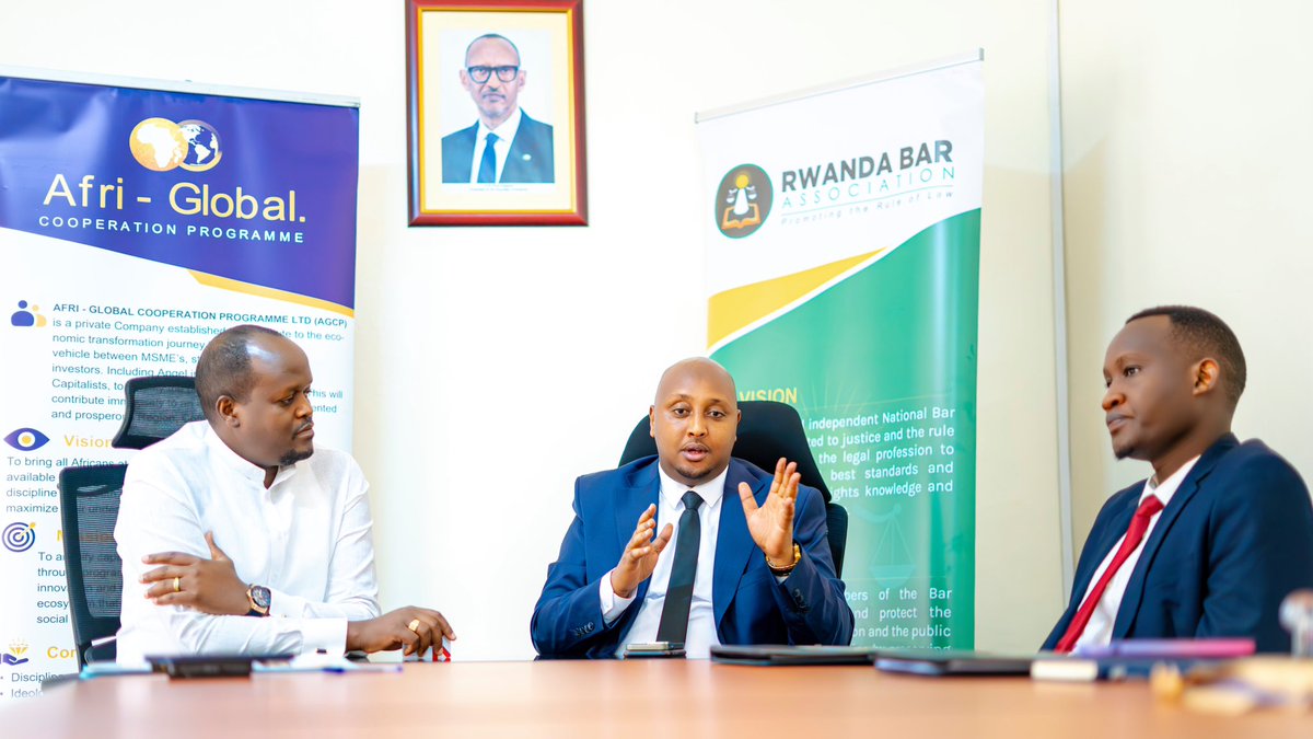 Today, Afri - Global Cooperation program signed an MOU with <a href="/Rwanda_Bar/">Rwanda Bar Association</a> <a href="/Moisenkunda/">Moïse NKUNDABARASHI (Adv.)🇷🇼</a> 

This MOU comes to strengthen cooperation between Afri Global and Rwanda Bar Association

Both agreed to enhance the strong partnership to promote Financial Literacy &amp; saving Culture in Rwanda