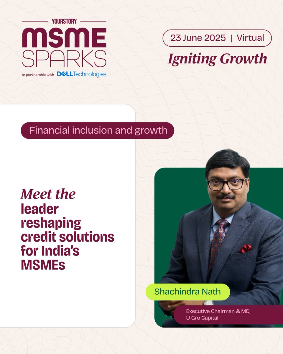 Shachindra Nath, Executive Chairman &amp; MD of U Gro Capital, is a financial services veteran turned entrepreneur on a mission to empower India’s MSMEs.

With 26+ years of executive experience, Shachindra founded U Gro Capital in 2017, raising $120 million in initial funding to