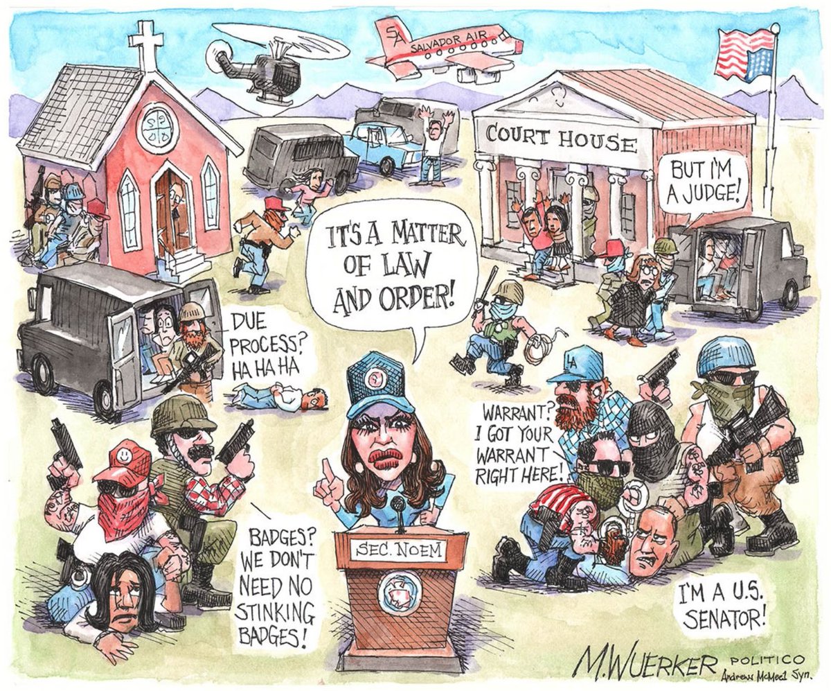 FORGET the #Constitution
FORGET #SeparationOfPowers
FORGET #ChecksAndBalances
FORGET #JudicialReview
FORGET #Federalism
FORGET #DueProcess
FORGET #Warrants
FORGET the #FreedomOfSpeech
FORGET the #RightToAssemble
FORGET the #RightToPetition.

🇱🇷#NoKings in #America🇱🇷