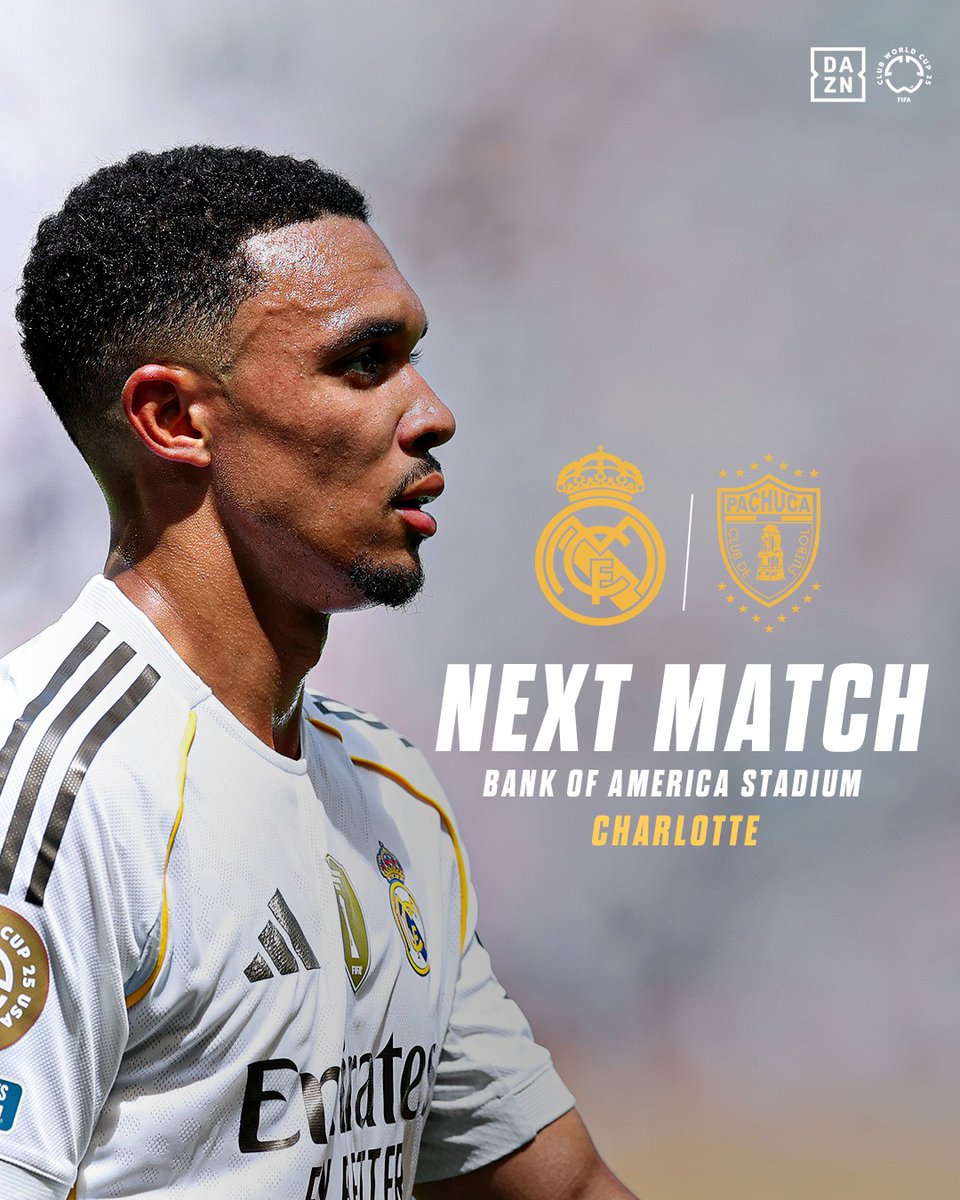 Real Madrid C.F. (@realmadrid) on Twitter photo ⏩ Próximo partido: <a href="/Tuzos/">Club Pachuca</a>
🗓️ 22/06 | 21:00 CEST
📺 ¡Todos los partidos del Mundial de Clubes, GRATIS, en DAZN!
#FIFACWC | #TakeItToTheWorld ⏩ Próximo partido: <a href="/Tuzos/">Club Pachuca</a>
🗓️ 22/06 | 21:00 CEST
📺 ¡Todos los partidos del Mundial de Clubes, GRATIS, en DAZN!
#FIFACWC | #TakeItToTheWorld