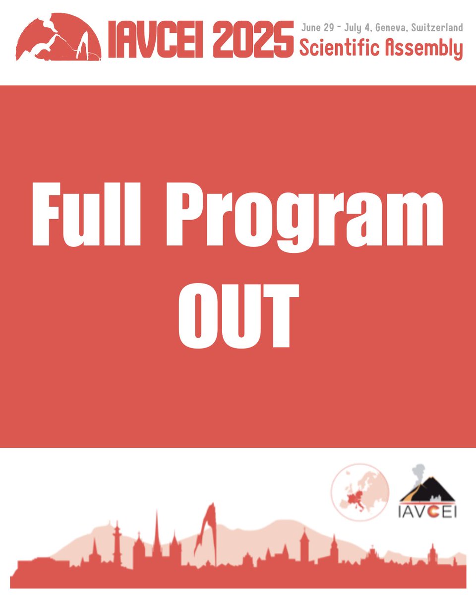 🌋 We are excited to announce the release of the full program for IAVCEI 2025, taking place in just two weeks! 🔥🌍

With this link 👉 e5k.github.io/IAVCEI-SA2025/ you can find the complete program — including keynote lectures, oral and poster sessions, workshops, and social events.