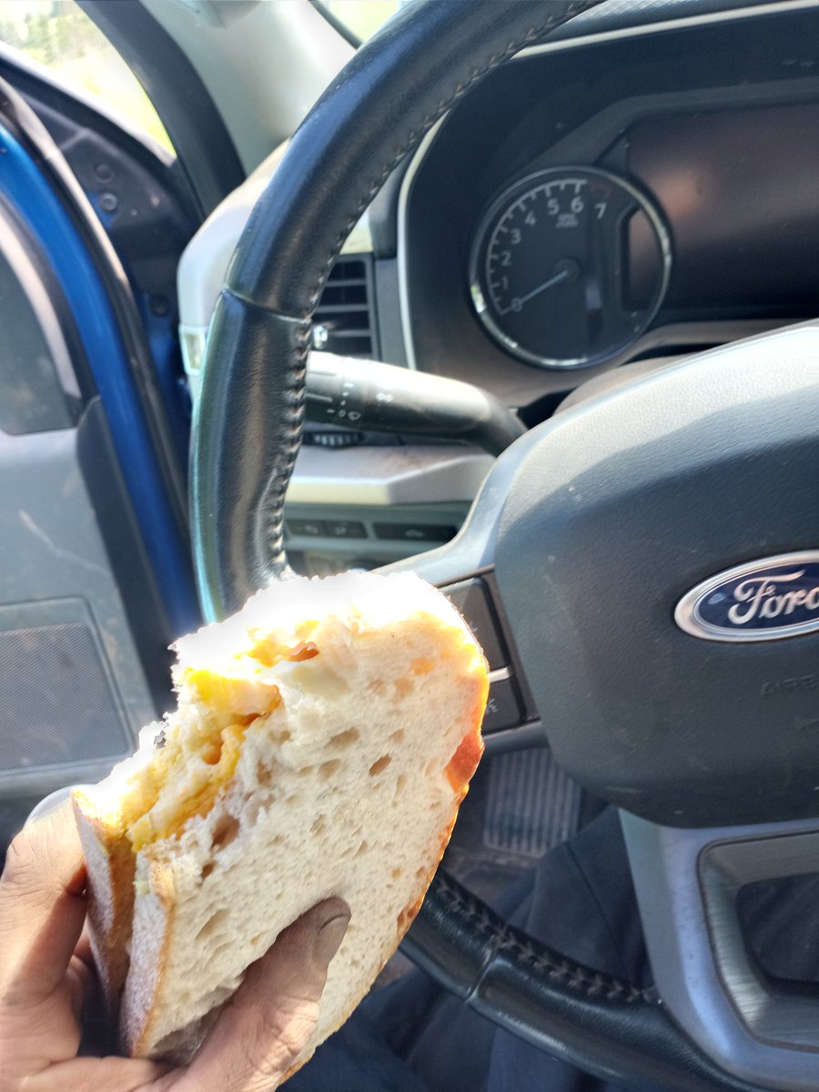 Me eating a cheese sandwich on a super hot and humid day wishing <a href="/elonmusk/">Elon Musk</a> would send me an invite (and first class tickets for 2 + infant) to the Austin Robo event this weekend.

Sandwich is good but sorta gross because of temp.

$TSLA