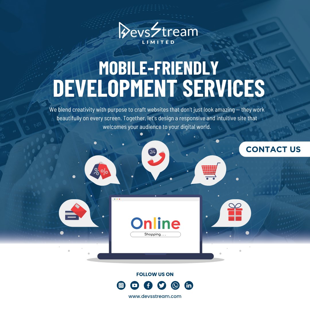 DevsStream's tweet image. We blend creativity with purpose to craft websites that don’t just look amazing — they work beautifully on every screen. Together, let’s design a responsive and intuitive site that welcomes your audience to your digital world.

#WebsiteDevelopment #website #ResponsiveDesign