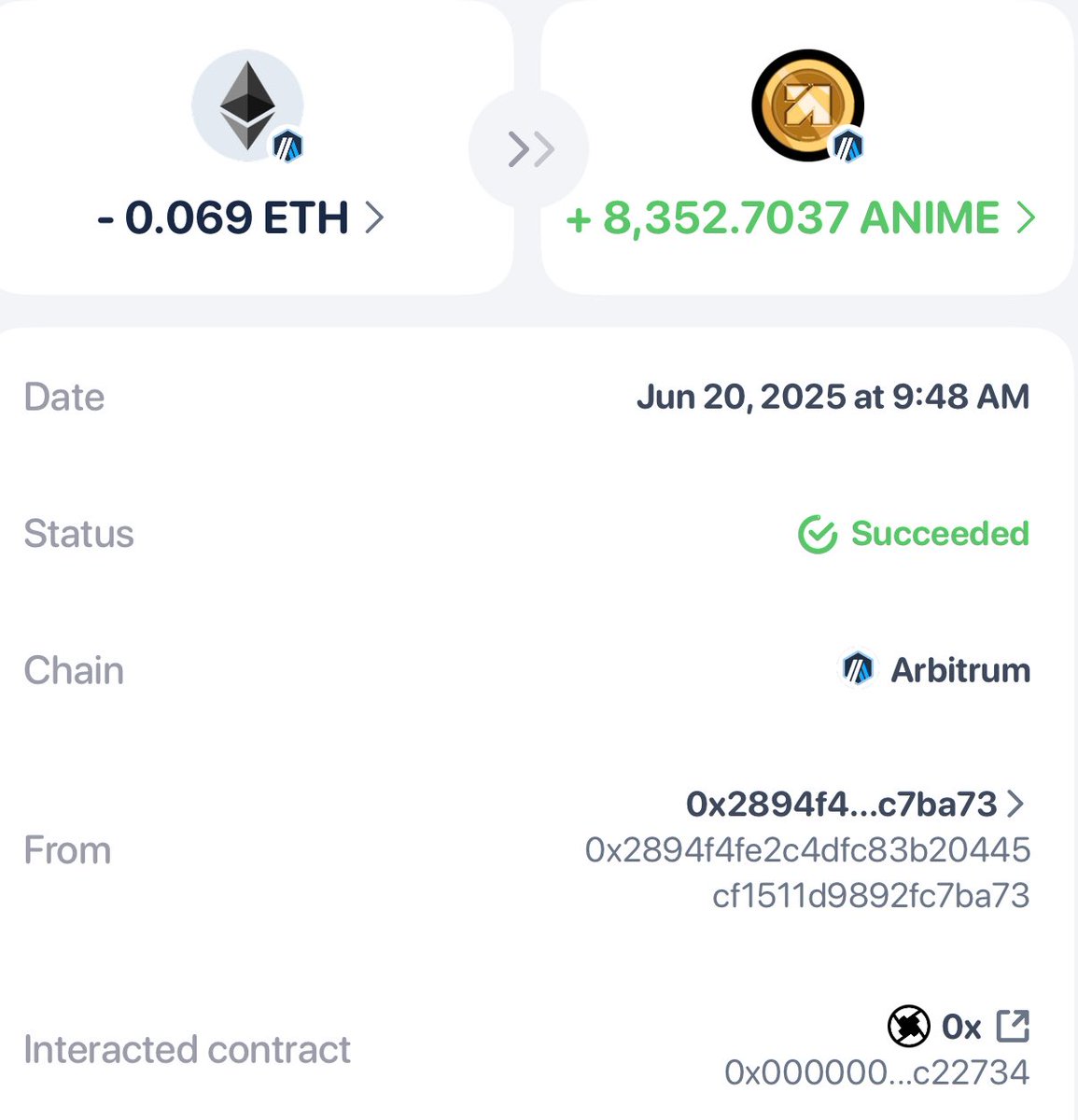 Good morning ☕️

We end the week with another DCA, this time with .069 ETH for the culture ✊