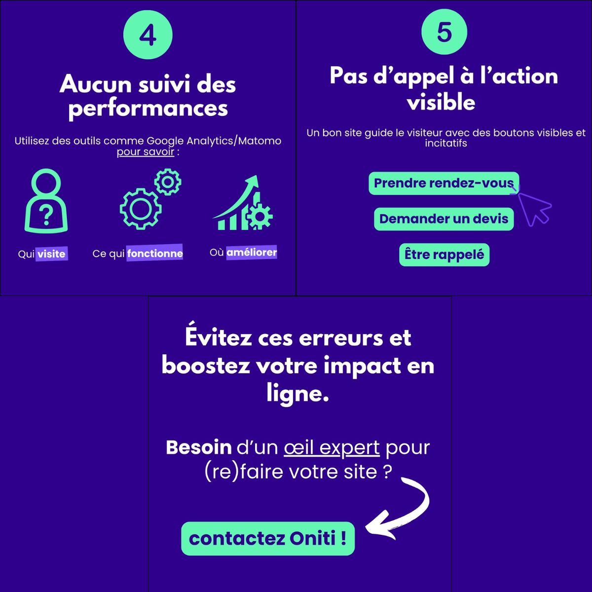 Vous avez un site vitrine ?
Voici les 5 erreurs qui plombent votre crédibilité (et comment les éviter) 💥