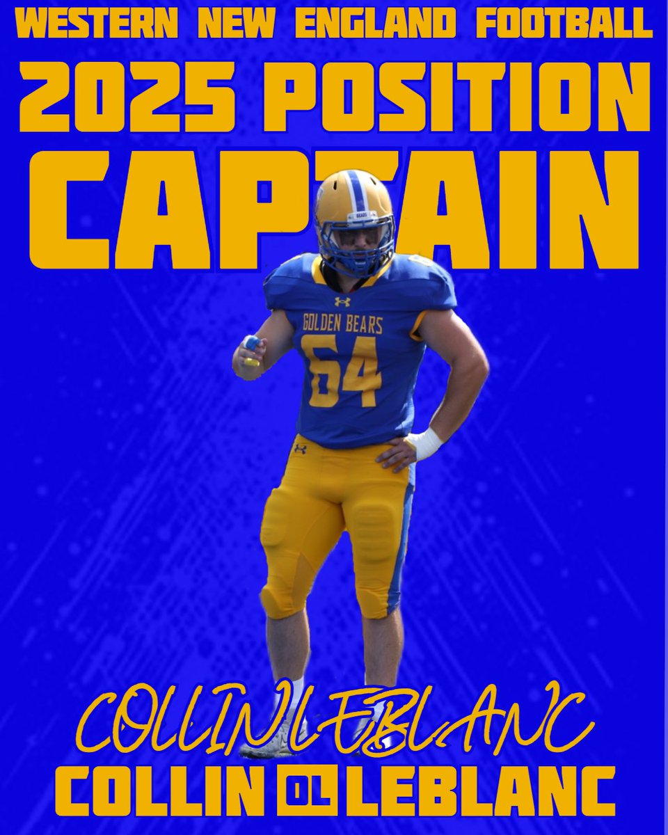 WNEFB's tweet image. Excited to announce the 2025 @WNEFB Position Captains.

📛Collin LeBlanc
📍Enfield, CT
🏫Enfield High School
🏈OL
🎓2026

#AlwaysOn