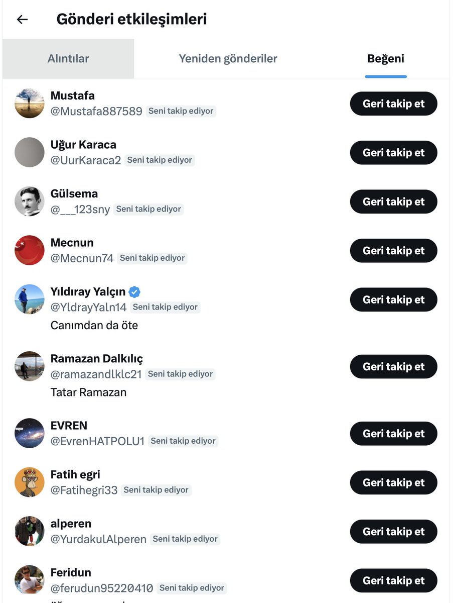 Gönderime beğeni ve rt yapan altta adı yazan arkadaşlar t.me/borsadasiletis… hesabımıza mesaj yazsınlar onlara 3 kitap hediye edeceğim. 

Paylaşımlara etkileşim veren arkadaşlarıma her hafta kitap , ücretsiz indikatör , özel grup gibi hediyeler vereceğim rastgele bir gönderi