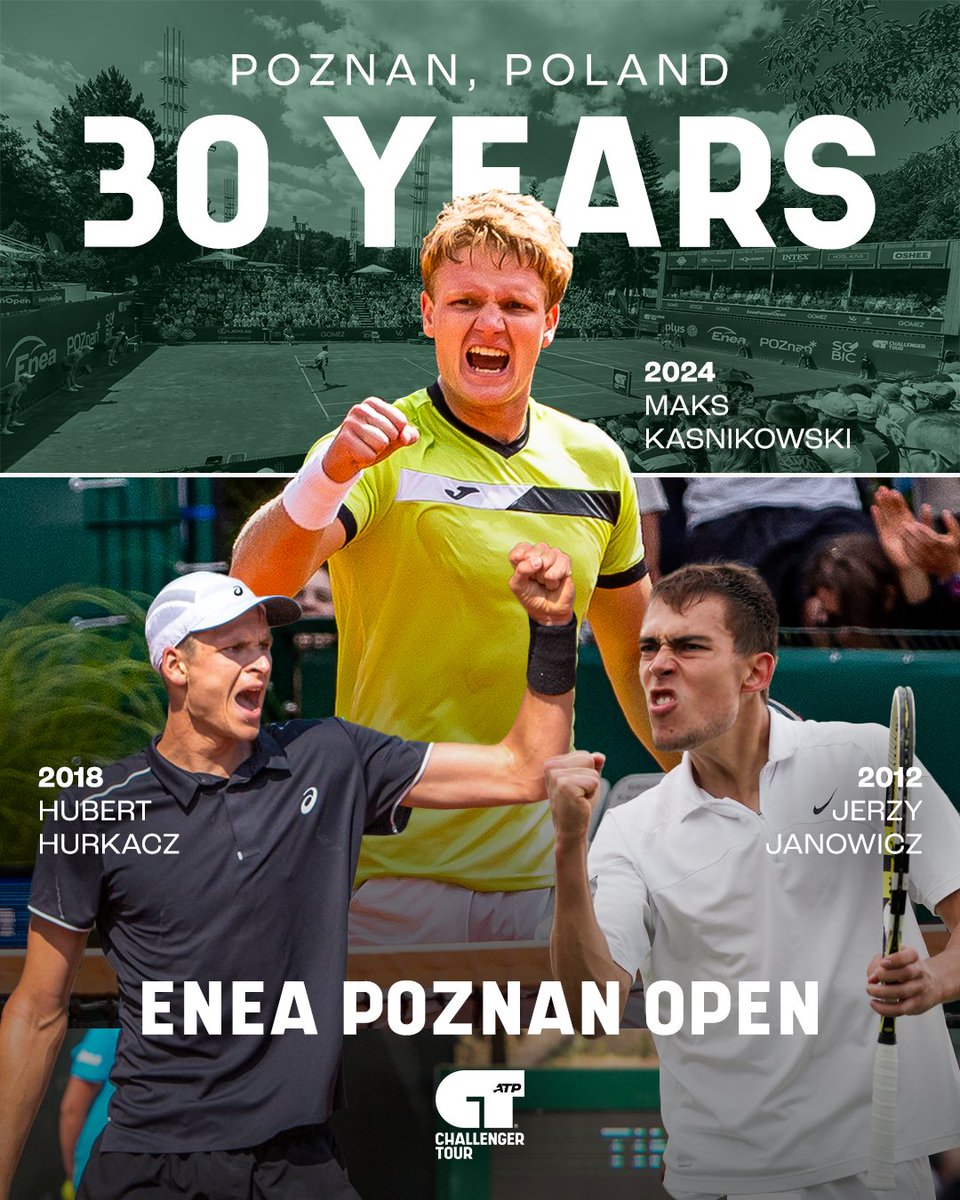 Polish Pride 🇵🇱🥳

The longest-running Challenger in Poland celebrates 3️⃣0️⃣ years on tour! 

#ATPChallenger | <a href="/poznanopen/">Enea Poznań Open</a>