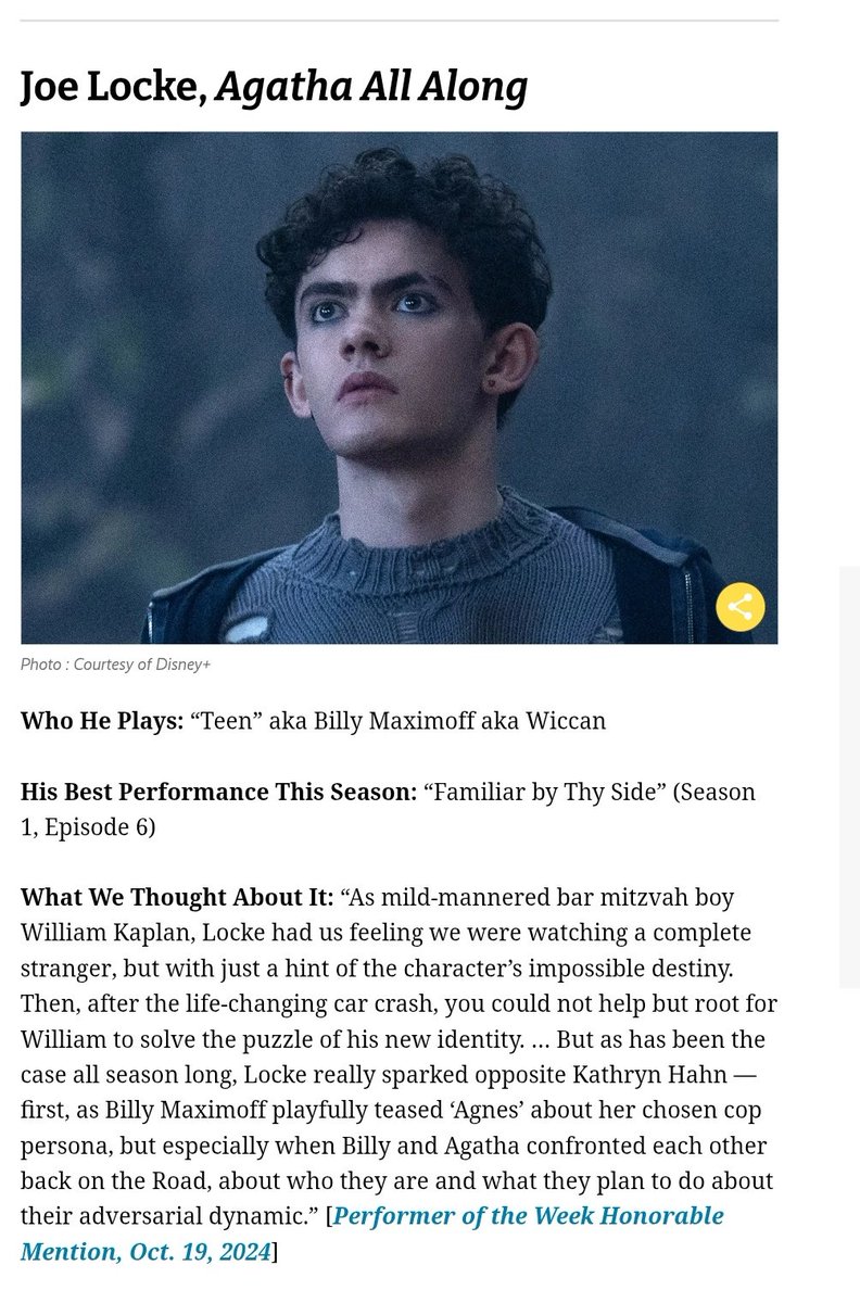 "But as has been the case all season long, Locke really sparked opposite Kathryn Hahn" TVLine about joe locke being a dream nominee for a Best supporting actor emmy nom 🤍🤍