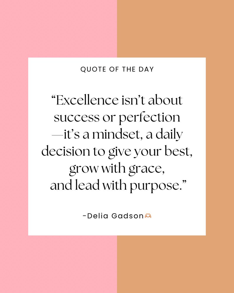Principal Gadson (@principalgadson) on Twitter photo Lead with heart. Lead with purpose. Lead with excellence.
Excellence isn’t about chasing perfection or comparing results. It’s about showing up with integrity, choosing growth over comfort, and setting a standard that inspires others to rise.
#LeadWithExcellence #MindsetMatters Lead with heart. Lead with purpose. Lead with excellence.
Excellence isn’t about chasing perfection or comparing results. It’s about showing up with integrity, choosing growth over comfort, and setting a standard that inspires others to rise.
#LeadWithExcellence #MindsetMatters