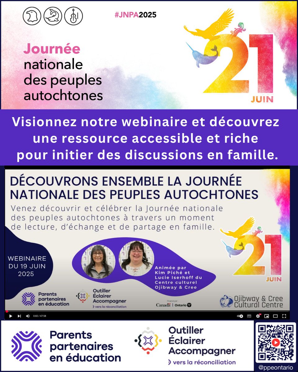 🎉 21 juin – Journée nationale des peuples autochtones
 
Visionnez notre webinaire sur le livre La Journée nationale des peuples autochtones 📚
👉 youtu.be/Eqd1k0VLNRA
📘 goodminds.com/products/la-jo…

#JNPA2025 #Réconciliation