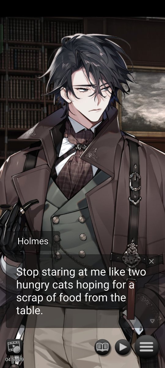 Ruby65663210's tweet photo. Guys guys! I just found a Sherlock otome game and my delulu a$$ keeps shipping THEM although I intend to romance John

 I wish there is an option where y/n, Watson &amp; Holmes all being in a polyamorous relationship. The game name is "Sherlock: a rose among thorns"
#sherlockholmes https://t.co/tV4Nk2BUaZ