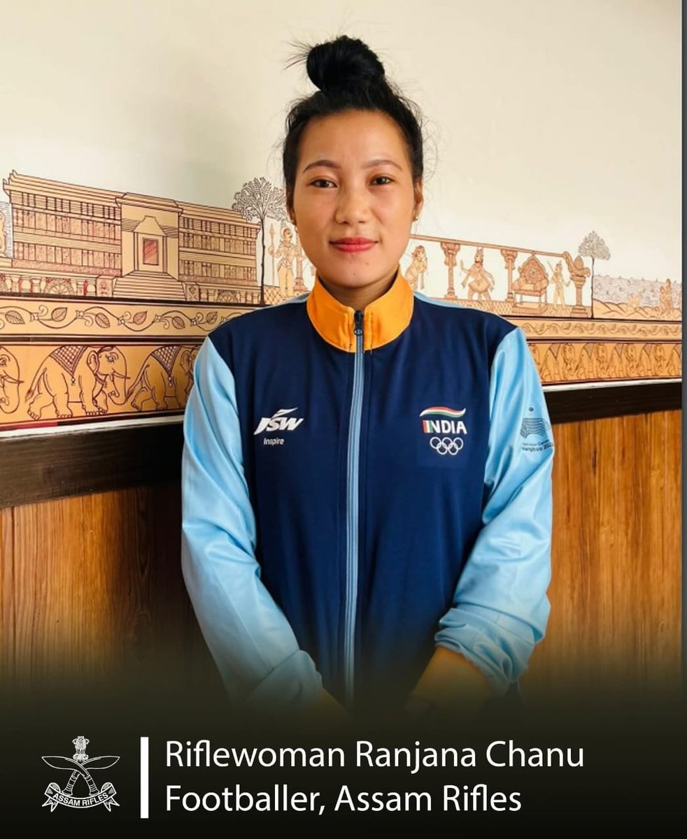 Inside Manipur (@inside_manipur) on Twitter photo A proud momen!! Riflewoman Ranjana Chanu selected for the 🇮🇳#IndianWomenFootballTeam to represent India in the #AFC Women’s #AsianCupQualifiers in Chiang Mai, Thailand (23 Jun–5 Jul 2025). Her journey is an inspiration to many!
Assam Rifles empowering women!
<a href="/LevinaNeythiri/">Levina🇮🇳</a> A proud momen!! Riflewoman Ranjana Chanu selected for the 🇮🇳#IndianWomenFootballTeam to represent India in the #AFC Women’s #AsianCupQualifiers in Chiang Mai, Thailand (23 Jun–5 Jul 2025). Her journey is an inspiration to many!
Assam Rifles empowering women!
<a href="/LevinaNeythiri/">Levina🇮🇳</a>