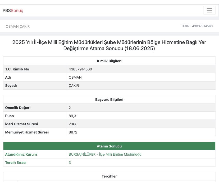 Yeni görev yerim Bursa Nilüfer İlçe Milli Eğitim Müdürlüğü Rabbim güzel hizmetler yapmayı nasip eylesin inşallah.