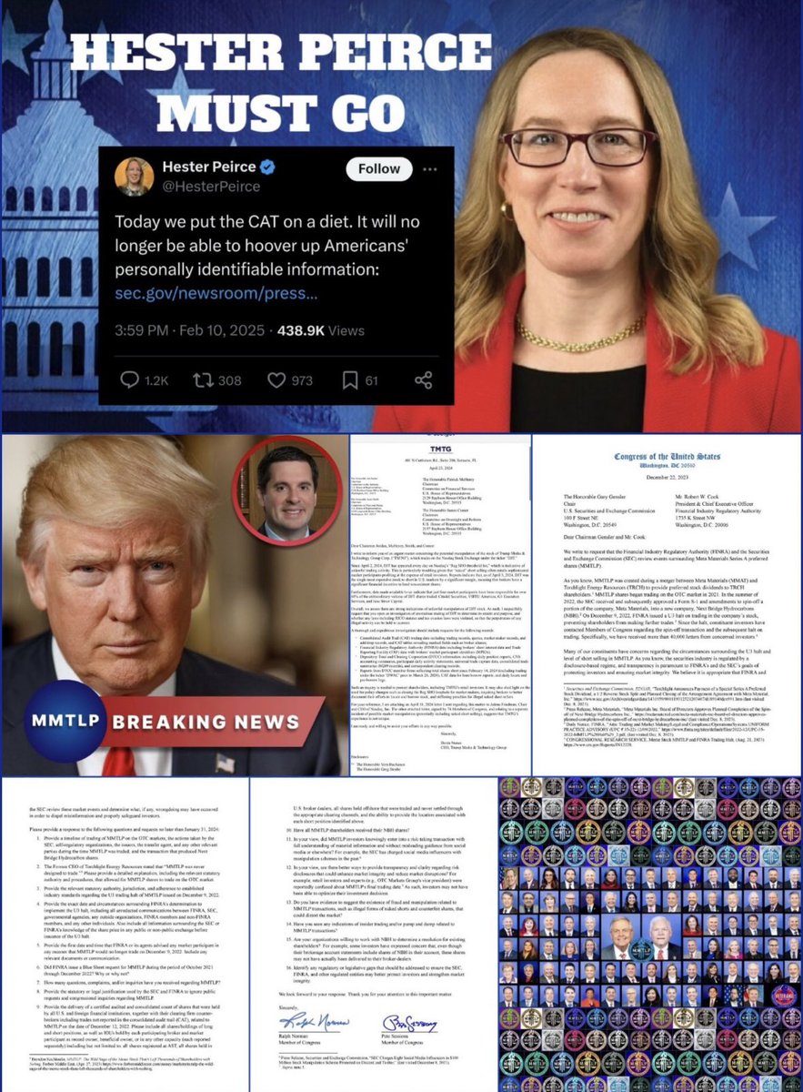 Guess Who (@redheelzz) on Twitter photo Don’t be a “PANICAN”, <a href="/HesterPeirce/">Hester Peirce</a>. Seems <a href="/POTUS/">President Donald J. Trump</a> found someone to “FIX IT”. You really should’ve just let it trade.
OR - So, he thought. <a href="/POTUS/">President Donald J. Trump</a>, what exactly is Paul Atkins doing? Last time I checked $DJT is still being shorted into the dirt and $MMTLP is still NOT resolved. Don’t be a “PANICAN”, <a href="/HesterPeirce/">Hester Peirce</a>. Seems <a href="/POTUS/">President Donald J. Trump</a> found someone to “FIX IT”. You really should’ve just let it trade.
OR - So, he thought. <a href="/POTUS/">President Donald J. Trump</a>, what exactly is Paul Atkins doing? Last time I checked $DJT is still being shorted into the dirt and $MMTLP is still NOT resolved.
