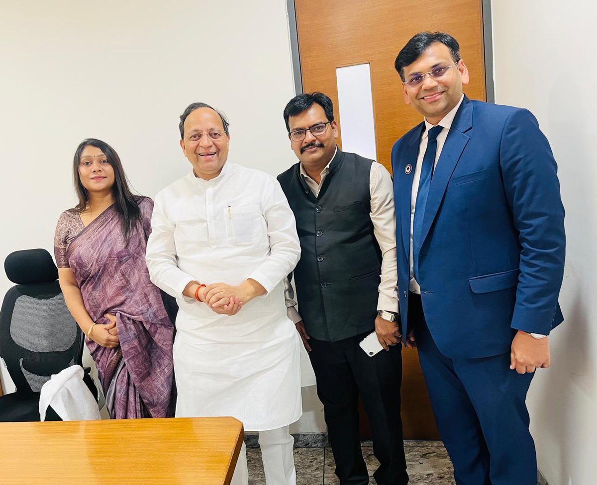 CMA Sandeep Kumar (@cmaclubindia) on Twitter photo Today meeting with <a href="/ArunSinghbjp/">Arun Singh</a>
Shri Arun Singh Ji, National General Secretary, BJP Rajya Sabha Member, Incharge BJP HQ along with CA Sangam Aggarwal and CMA Madhuri Kashyap. <a href="/incocin/">International Navodaya Chamber of Commerce</a> Today meeting with <a href="/ArunSinghbjp/">Arun Singh</a>
Shri Arun Singh Ji, National General Secretary, BJP Rajya Sabha Member, Incharge BJP HQ along with CA Sangam Aggarwal and CMA Madhuri Kashyap. <a href="/incocin/">International Navodaya Chamber of Commerce</a>