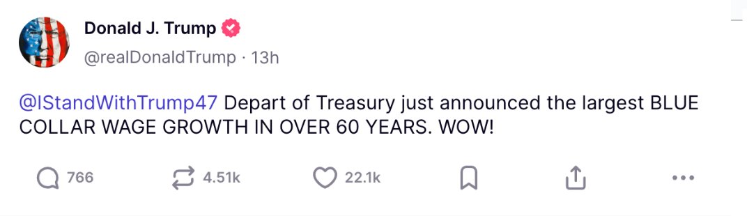 Notable here:

-Trump amplified an image with the QAnon phrase "nothing can stop what is coming." This is at least the 15th time on Truth Social he's amplified an image with that phrase.

-Trump directly tagged a QAnon account, the 2nd time he's done so (first was in '22).