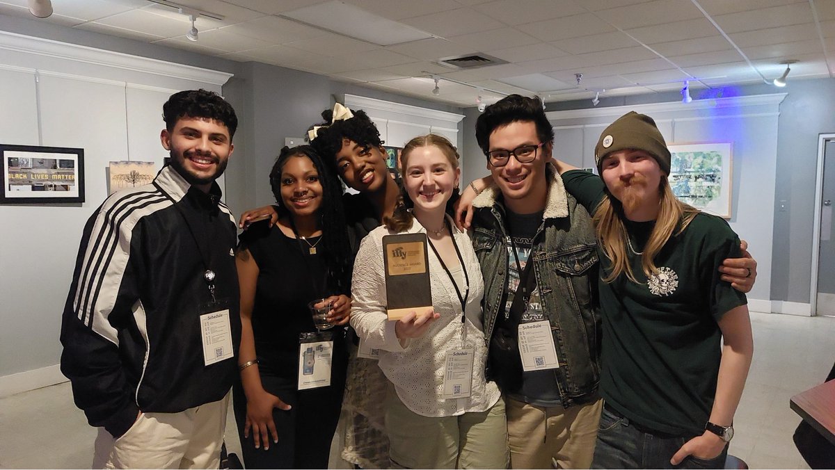 “WSU students winning the Audience Choice Award at the Independent Film Festival Ypsilanti.” 

#WSUSpotlight 📸: Lydia Bonney 

Share your pics and videos via go.wayne.edu/wsu-spotlight.