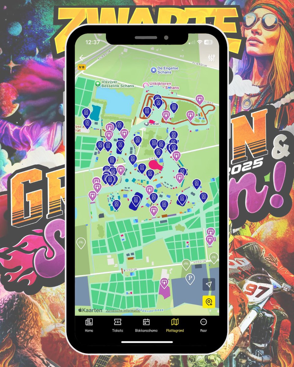 Je vindt de interactieve plattegrond natuurlijk in onze Zwarte Cross app dus download dat ding! #googlesnacks #feesttomtom #navigerenconsumeren #heerlienavigeerlie