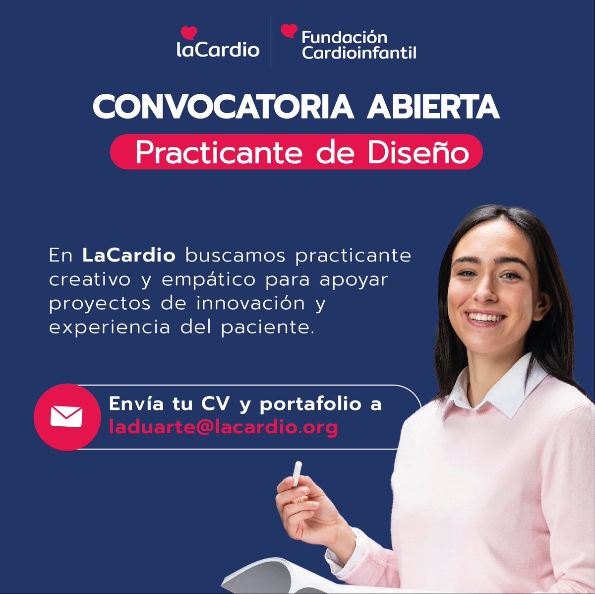 #ClasificadosARQDIS Si eres estudiante de diseño con ganas de generar un impacto real en un entorno humano y dinámico, esta es tu oportunidad. La Fundación Cardioinfantil – LaCardio tiene abierta su convocatoria para una práctica profesional. Aplica en 👉 buff.ly/tmHPMtH